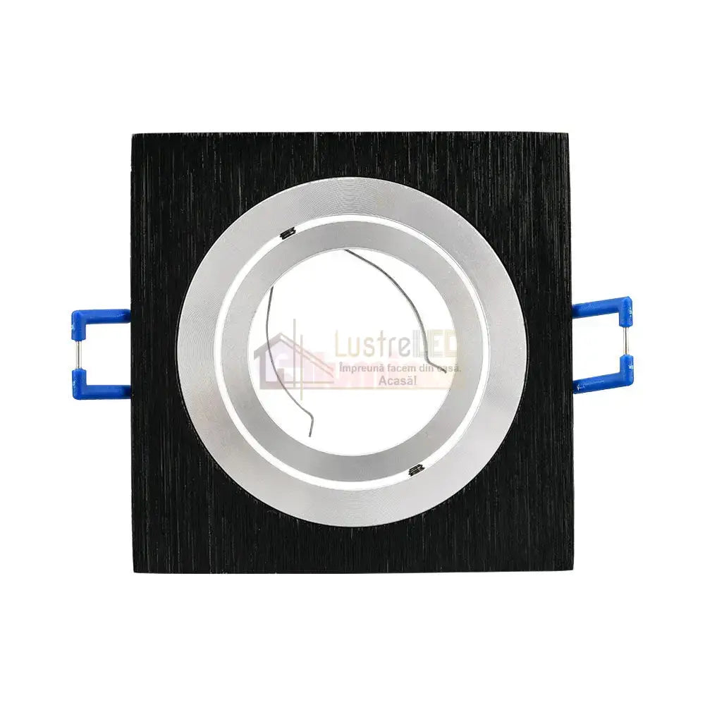 Spot Incastrat Patrat Fascicul Reglabil Negru & Argintiu Dulie MR16 L92xH25mm led ceiling light