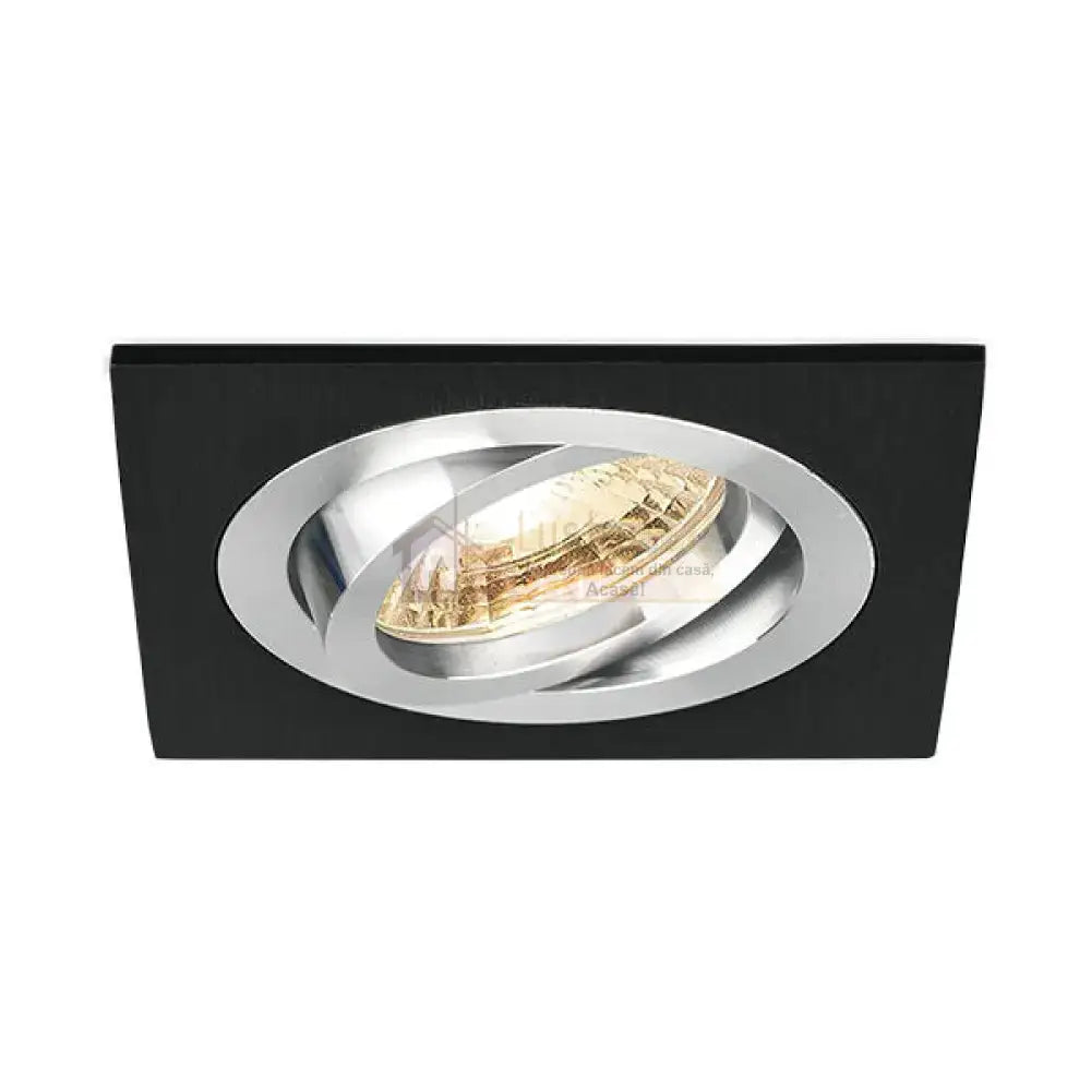 Spot Incastrat Patrat Fascicul Reglabil Negru & Argintiu Dulie MR16 L92xH25mm led ceiling light