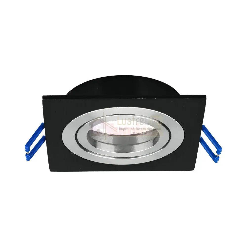 Spot Incastrat Patrat Fascicul Reglabil Negru & Argintiu Dulie MR16 L92xH25mm led ceiling light
