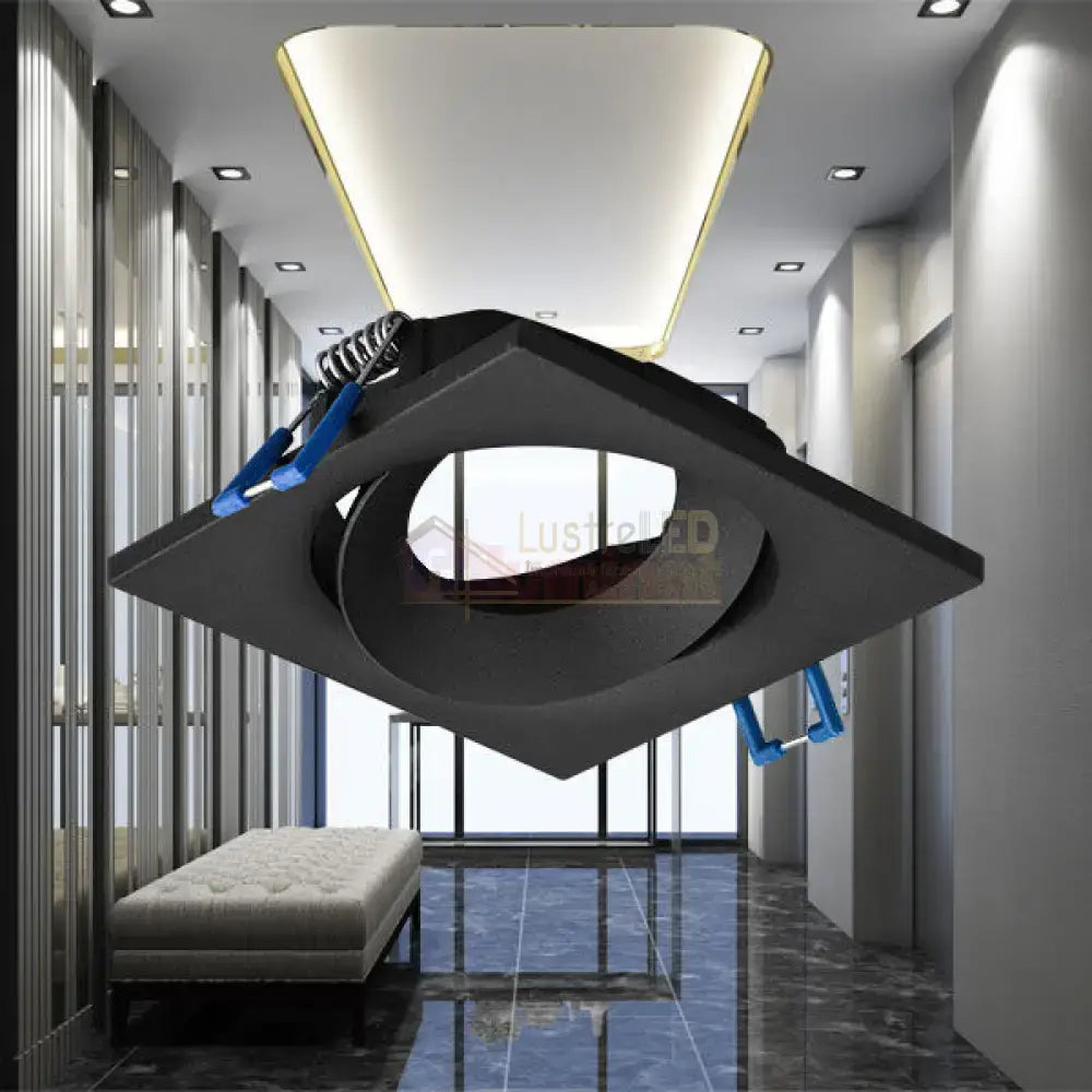 Spot Incastrat Patrat Fascicul Reglabil Negru Dulie MR16 L90xH27mm led ceiling light