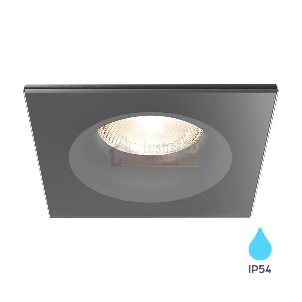 Spot Incastrat Patrat IP54 Negru Dulie MR16 L84xH38mm led ceiling light