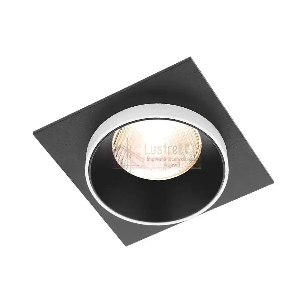 Spot Incastrat Patrat Negru & Alb Dulie GU10 Ø92x38mm led ceiling light