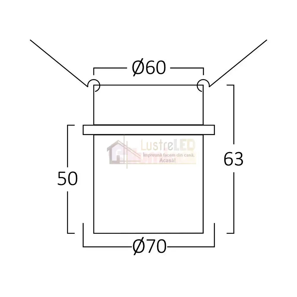 Spot Incastrat Rotund Alb & Auriu Dulie GU10 Ø70x63mm led ceiling light