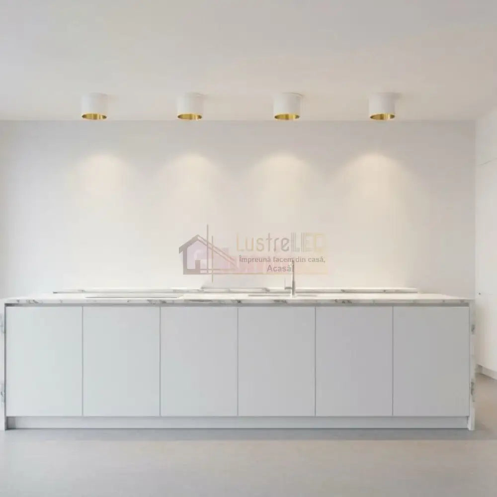 Spot Incastrat Rotund Alb & Auriu Dulie GU10 Ø70x63mm led ceiling light