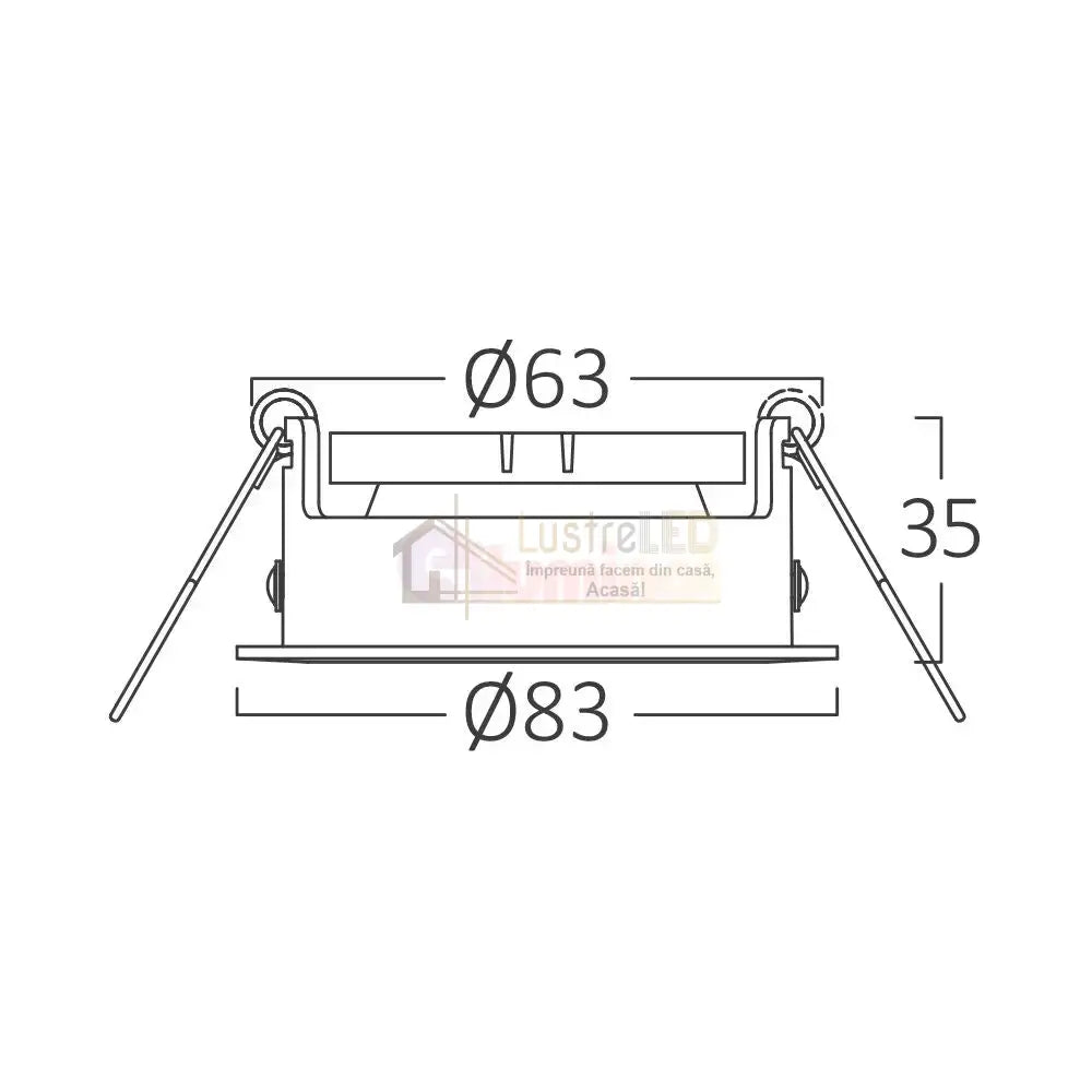 Spot Incastrat Rotund Alb Dulie MR16 Ø83x35mm led ceiling light