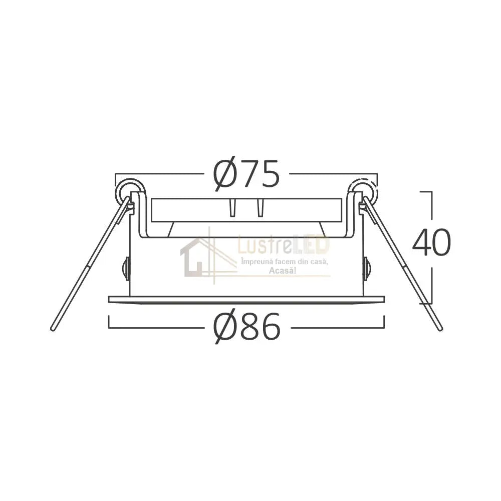 Spot Incastrat Rotund Alb Dulie MR16 Ø86x40mm led ceiling light