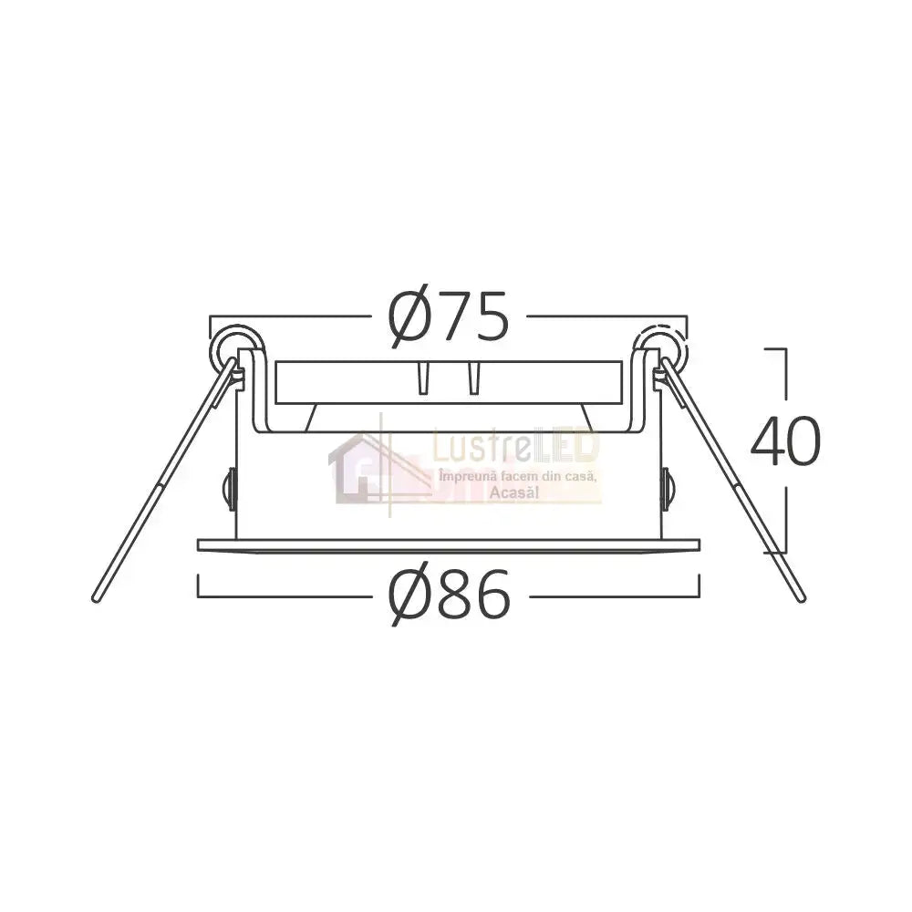 Spot Incastrat Rotund Alb Dulie MR16 Ø86x40mm led ceiling light