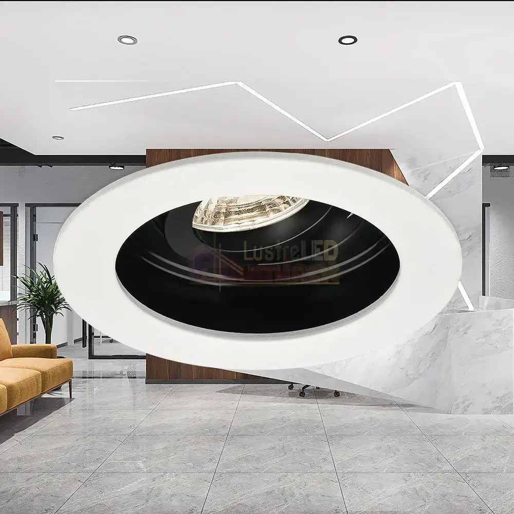 Spot Incastrat Rotund Fascicul Reglabil Alb & Negru Dulie GU10 Ø100x30mm led ceiling light