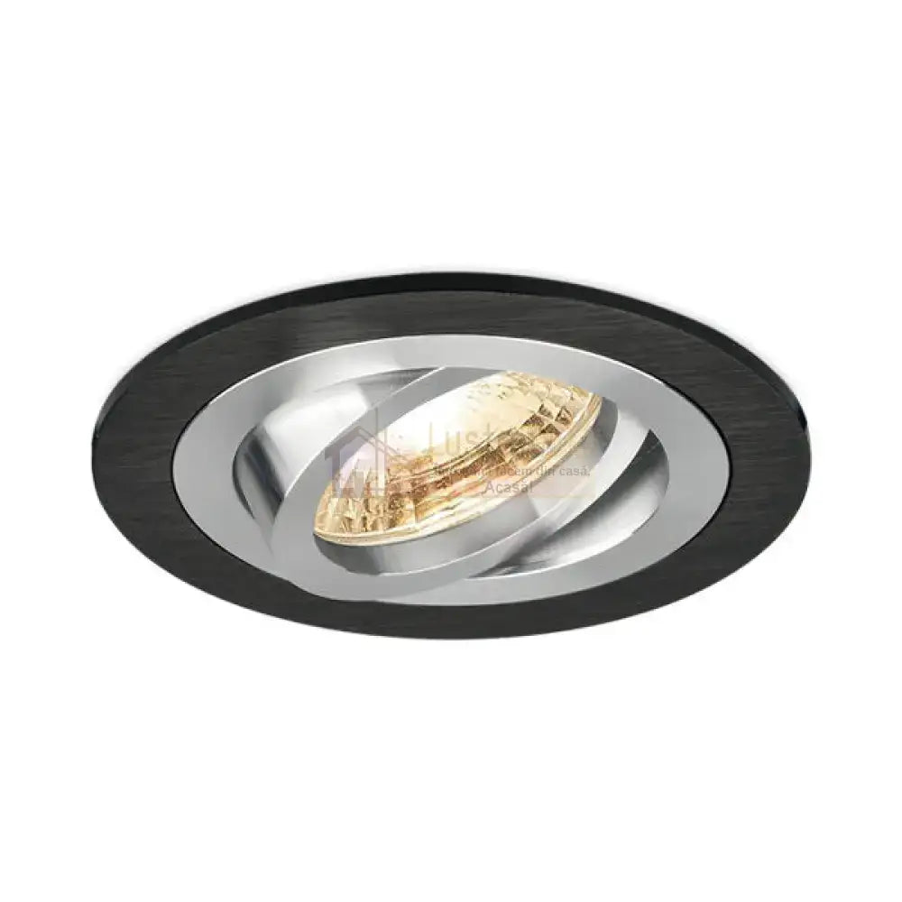 Spot Incastrat Rotund Fascicul Reglabil Negru & Argintiu Dulie MR16 Ø94x25mm led ceiling light