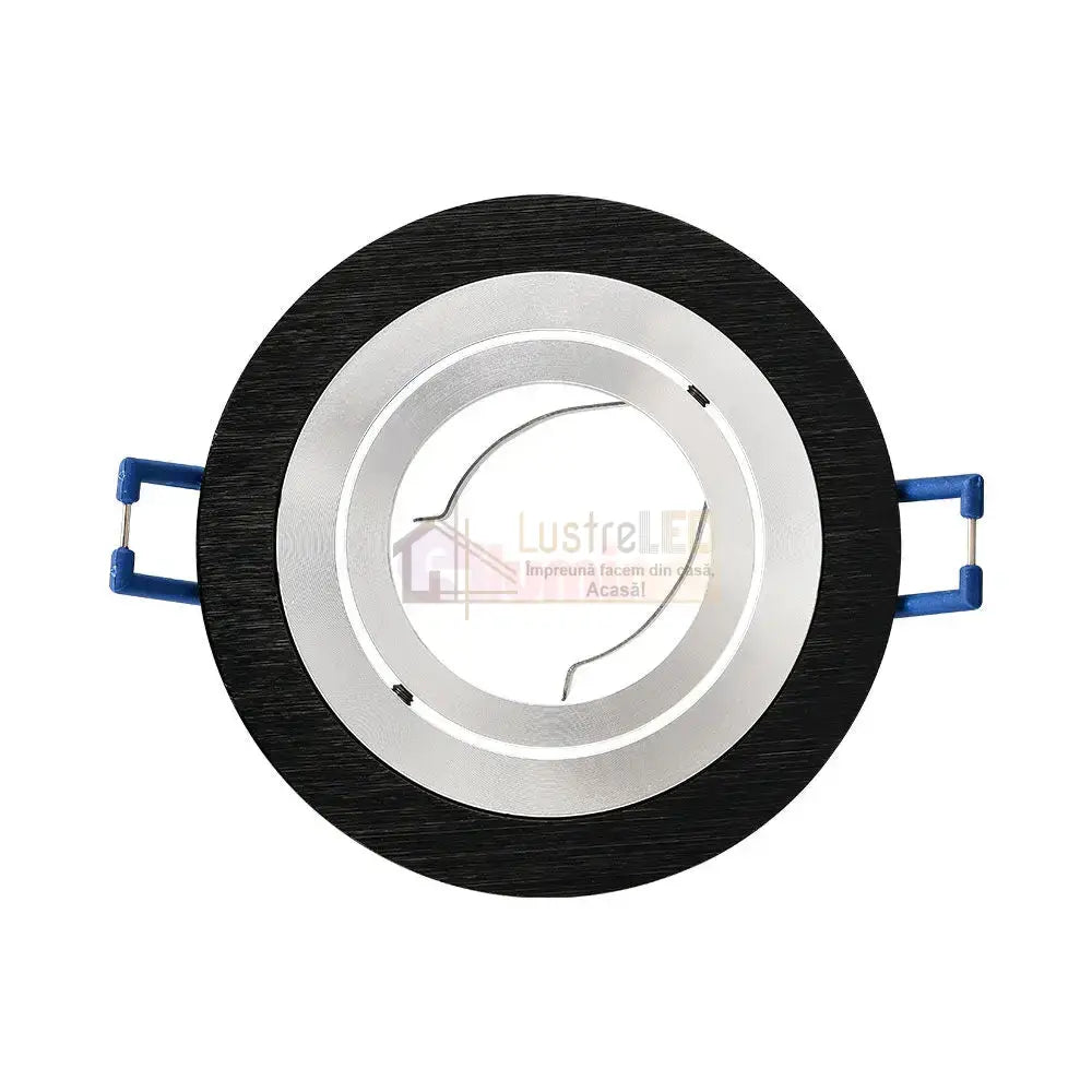 Spot Incastrat Rotund Fascicul Reglabil Negru & Argintiu Dulie MR16 Ø94x25mm led ceiling light