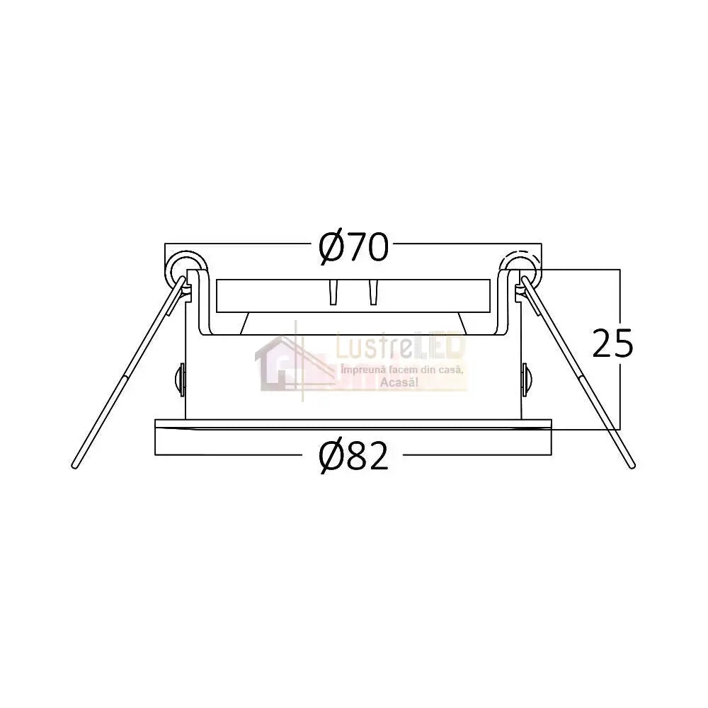 Spot Incastrat Rotund Fascicul Reglabil Negru Dulie MR16 Ø82x25mm led ceiling light