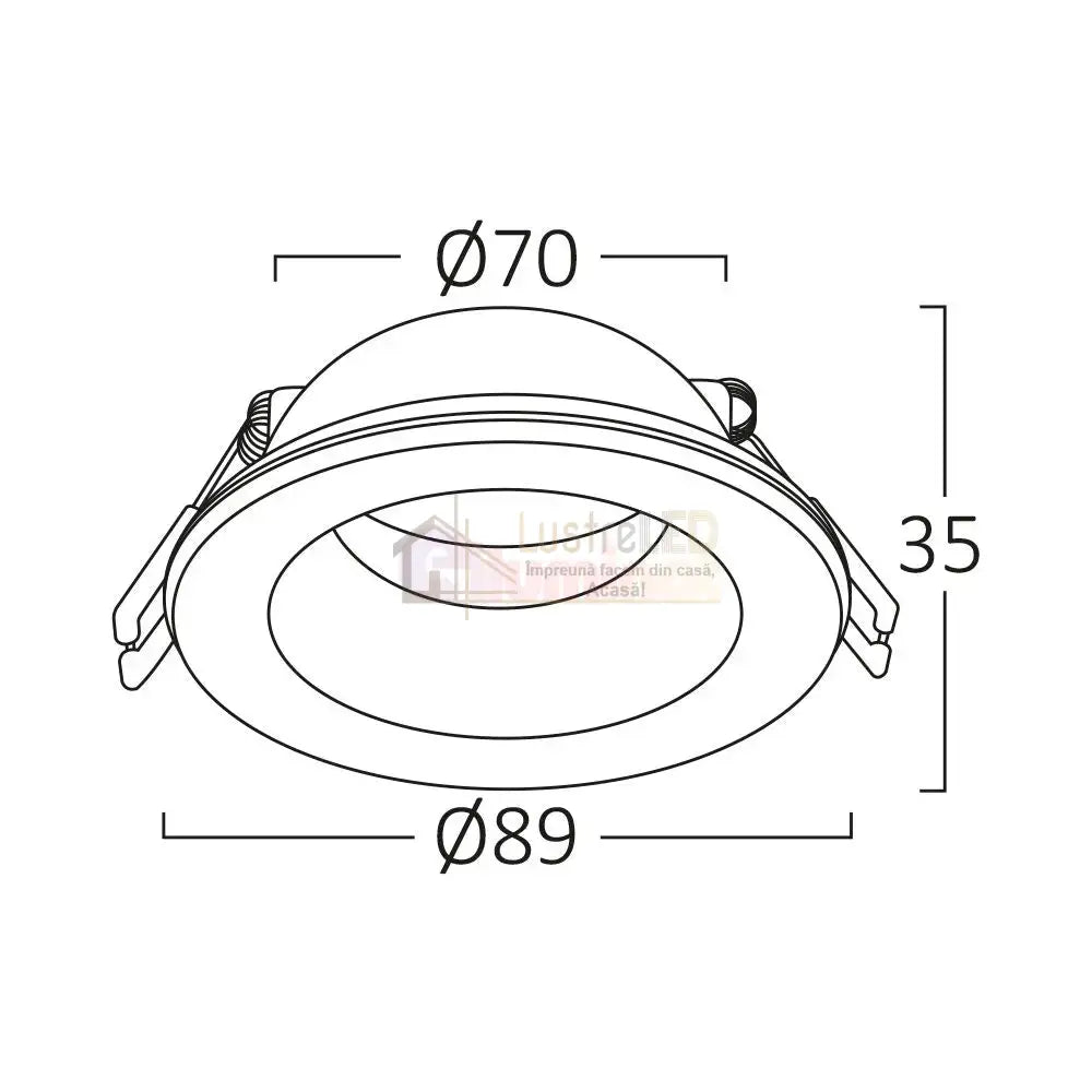 Spot Incastrat Rotund IP54 Negru Dulie MR16 Ø83x38mm led ceiling light