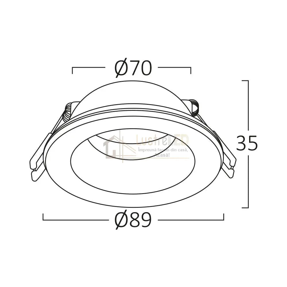 Spot Incastrat Rotund IP54 Negru Dulie MR16 Ø83x38mm led ceiling light
