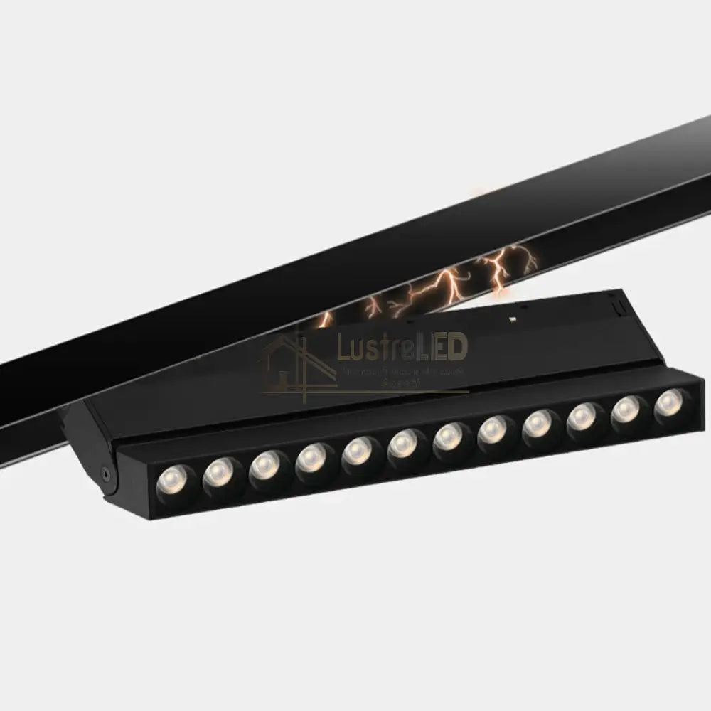 Spot Led 12W Magnetic Pliabil Smart Cct Negru Telecomanda Track Light