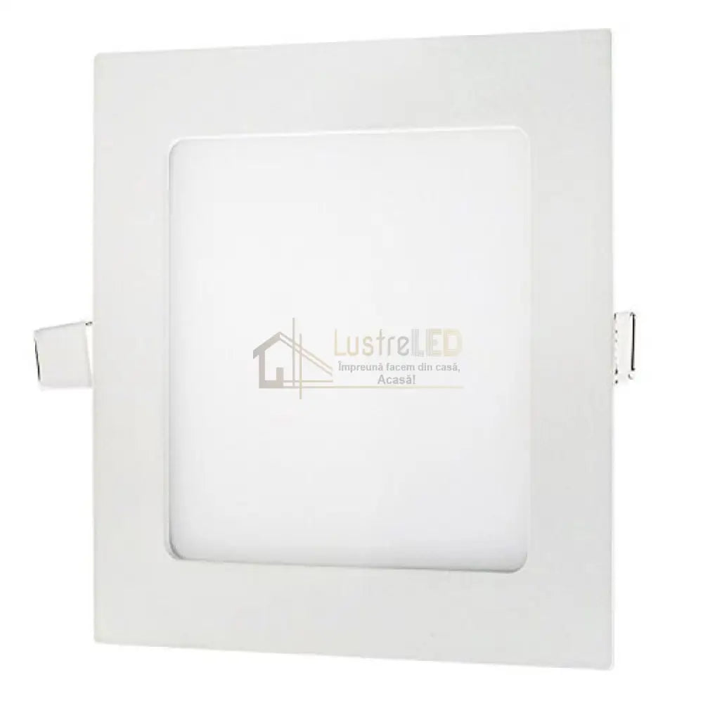 Spot Led 12W Slim Patrat Alb / 163X163Mm Incastrabil Led Spot Light