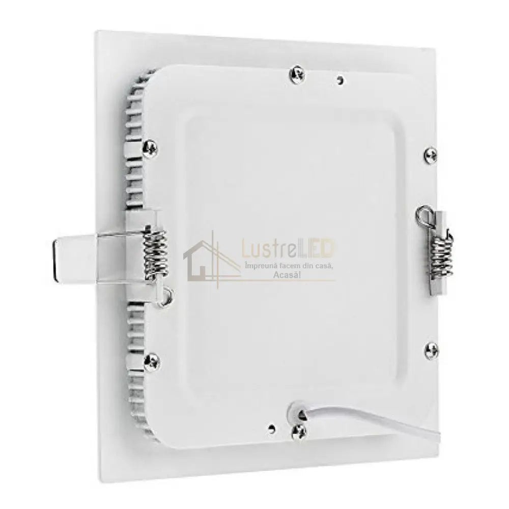 Spot Led 12W Slim Patrat Alb / 163X163Mm Incastrabil Led Spot Light