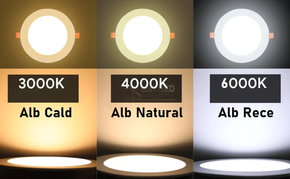 Spot Led 12W Slim Rotund Alb / 168Mm Incastrabil Led Spot Light