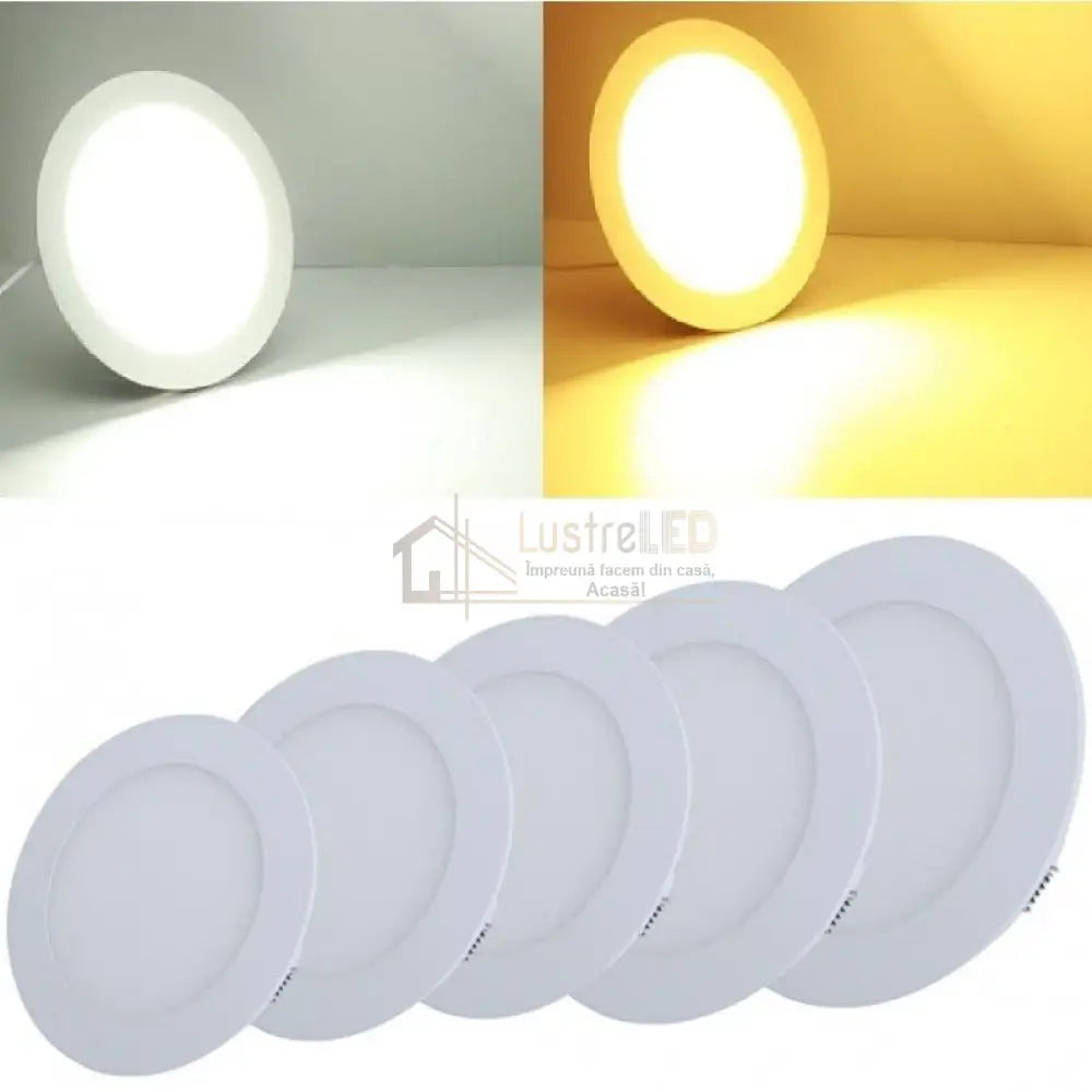 Spot Led 12W Slim Rotund Alb / 168Mm Incastrabil Led Spot Light