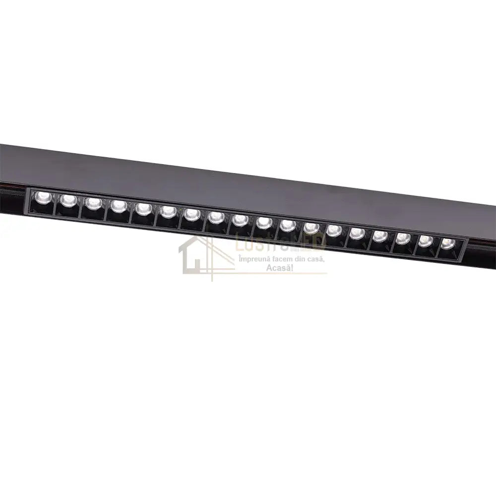 Spot Led 18W Magnetic Negru Liniar Track Light