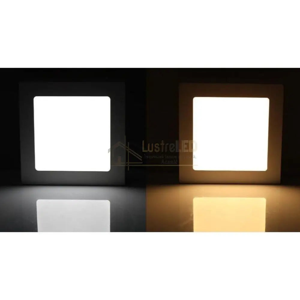 Spot Led 18W Patrat Alb / 205X205Mm Aplicat Led Spot Light