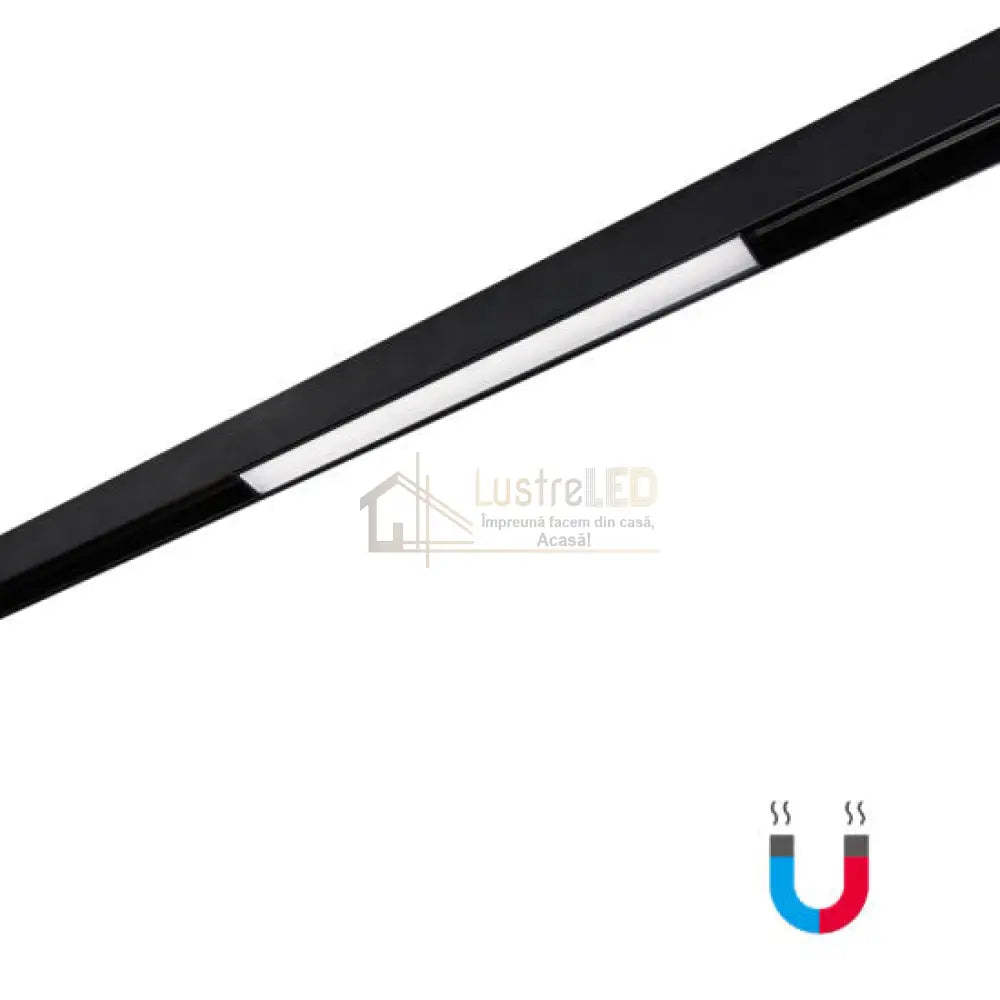 Spot Led 20W 60Cm Magnetic Negru Liniar Mat Track Light