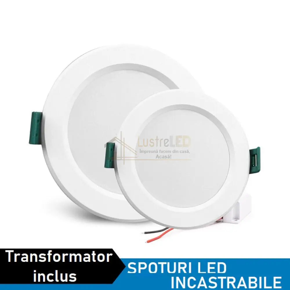 Spot Led 24W Eco Rotund Alb / ⌀220Mm Incastrabil Led Spot Light