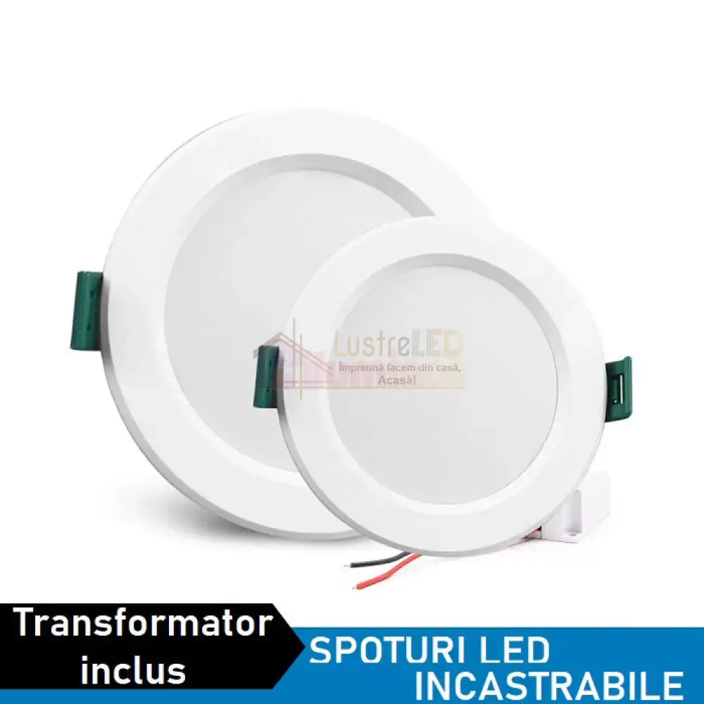 Spot Led 24W Eco Rotund Alb / ⌀220Mm Incastrabil Led Spot Light