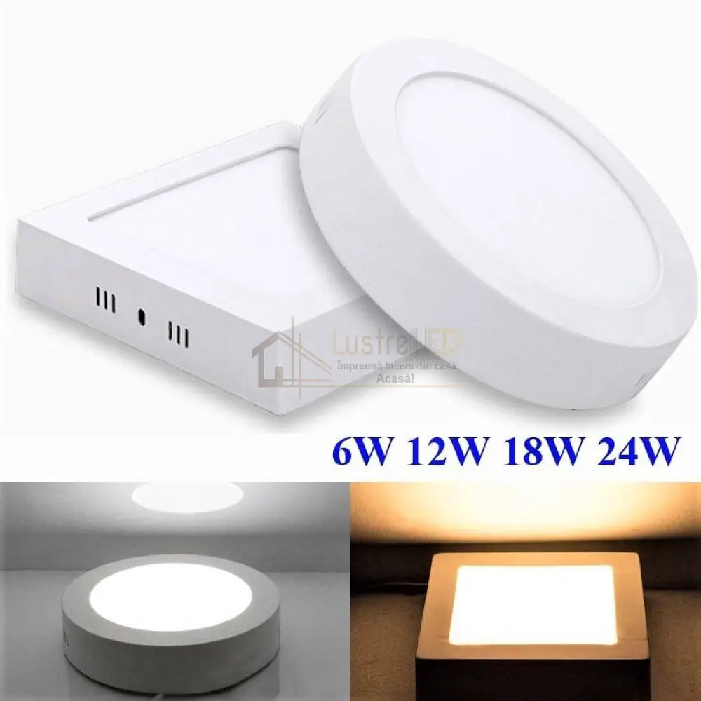 Spot Led 24W Patrat Alb / 280X280Mm Aplicat Ceiling Light