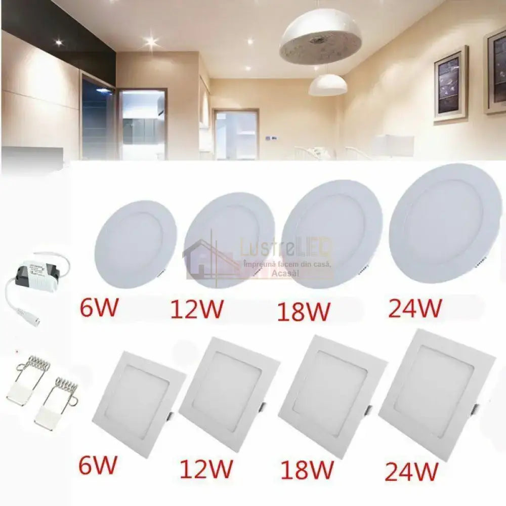 Spot Led 3W Slim Rotund Alb / ⌀83Mm Incastrabil Led Spot Light