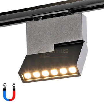 Spot LED 6W Magnetic Negru Pliabil