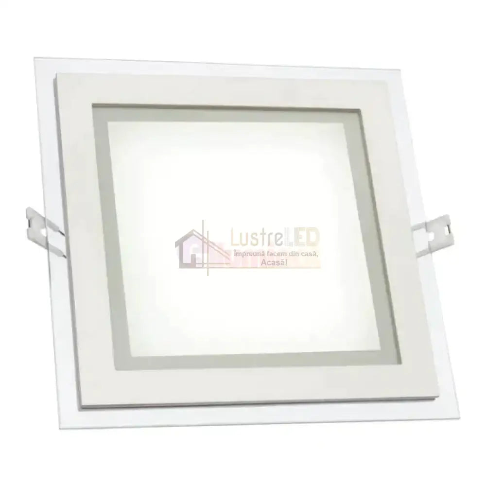 Spot Led 6W Patrat Mat Rama Sticla / 96X96Mm Incastrabil Led Spot Light
