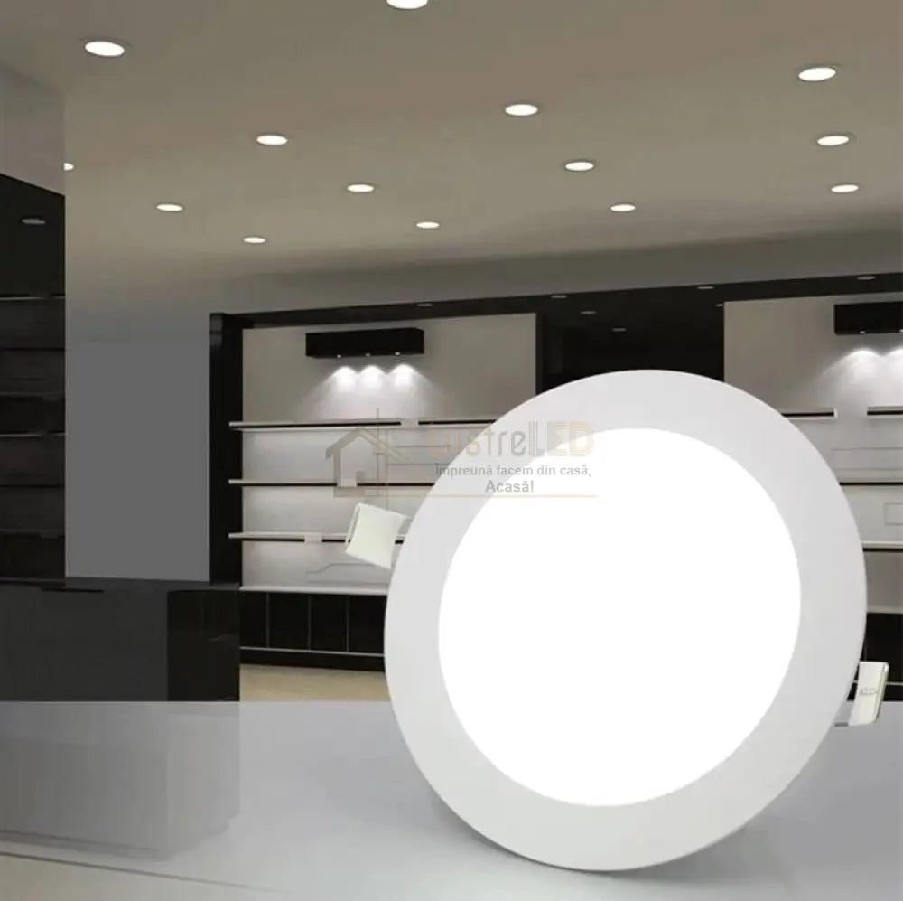 Spot Led 6W Slim Rotund Alb / ⌀118Mm Incastrabil Led Spot Light