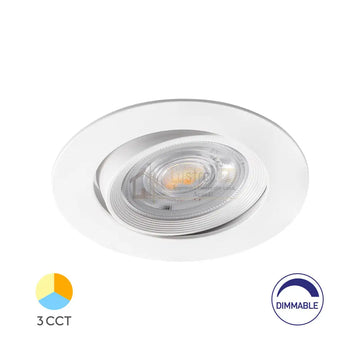 Spot LED 7W Incastrabil Orientabil CCT cu 3 Lumini DIMABIL