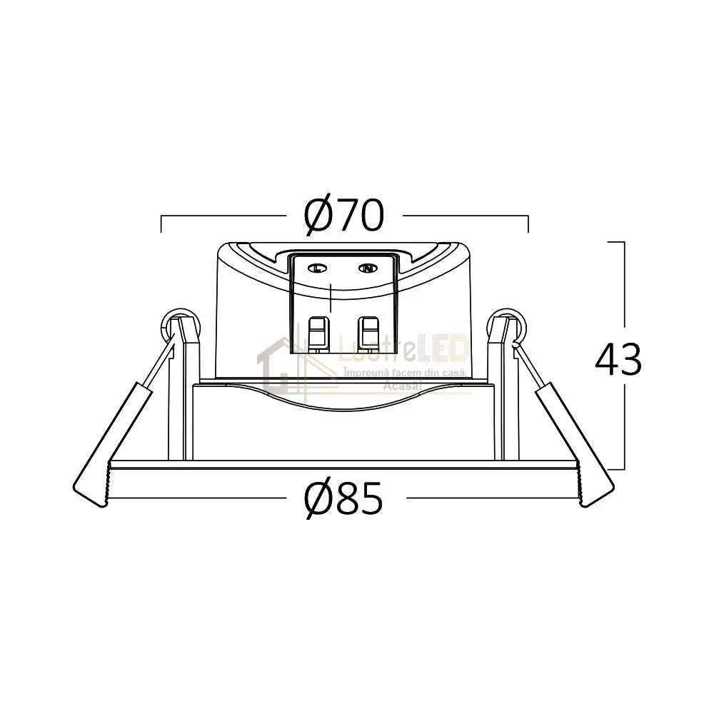 Spot Led 7W Incastrabil Orientabil Cct Cu 3 Lumini Dimabil Led Spot Light