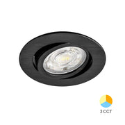 Spot Led 7W Incastrabil Orientabil Negru Cct Cu 3 Lumini Echivalent 60W Led Spot Light