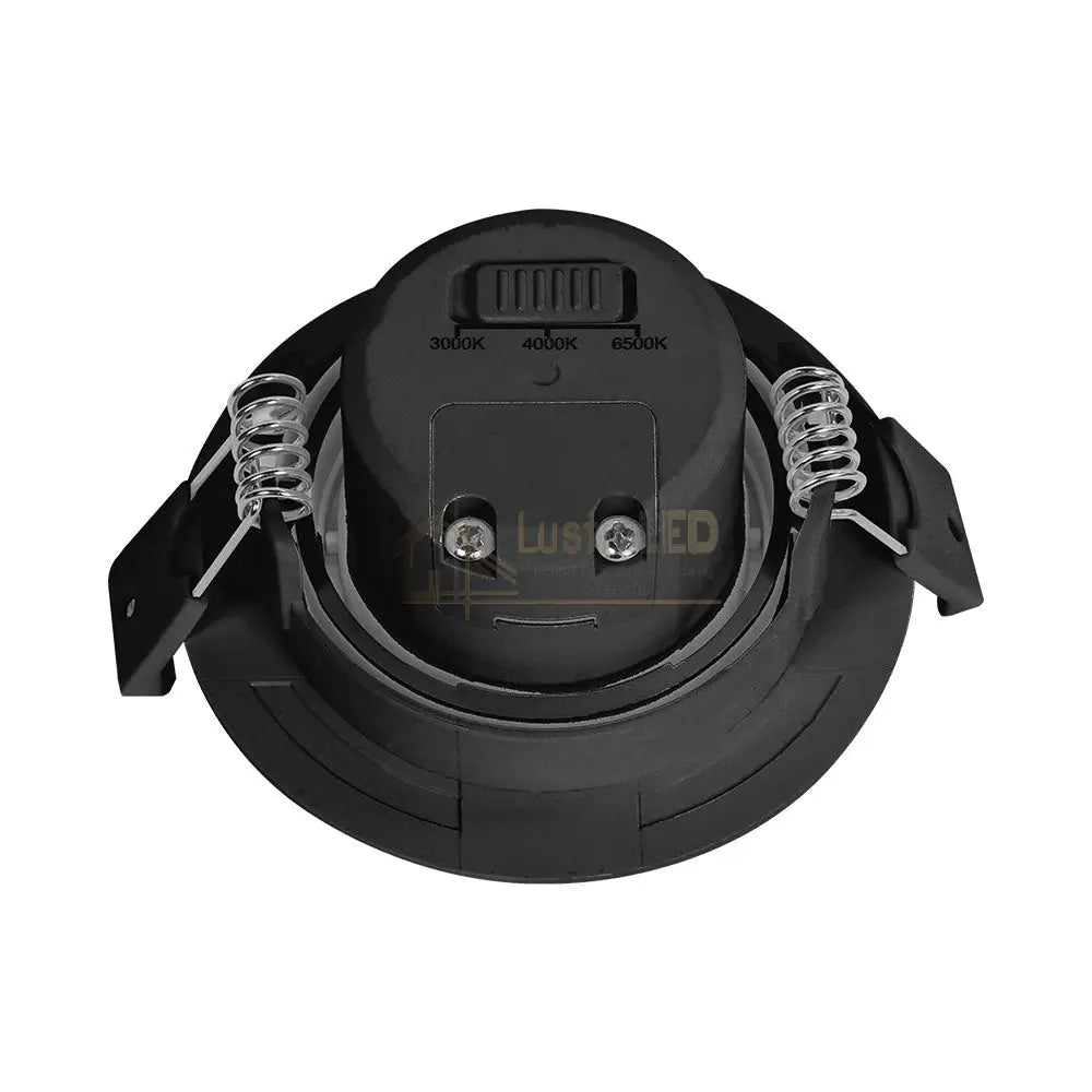 Spot Led 7W Incastrabil Orientabil Negru Cct Cu 3 Lumini Echivalent 60W Led Spot Light