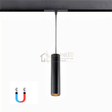 Spot LED 7W Magnetic Pendul Negru Cilindru