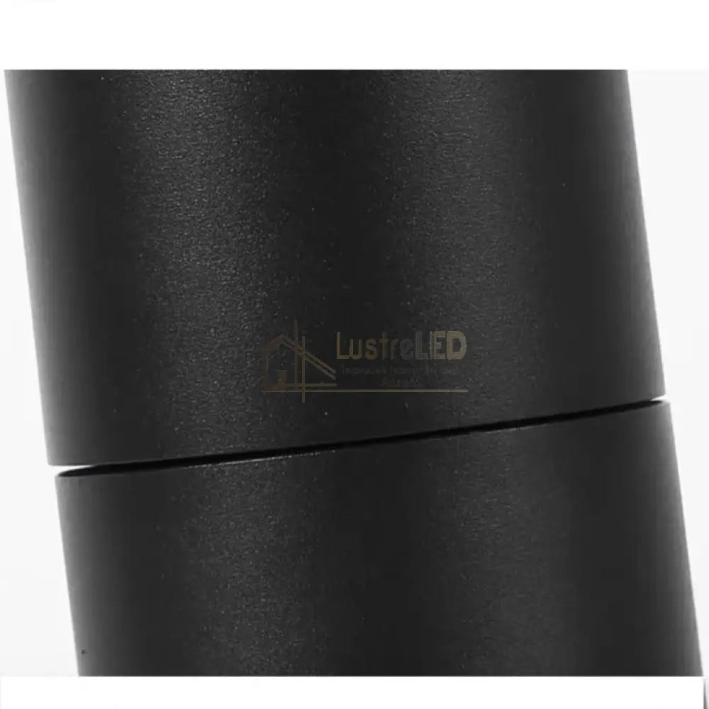 Spot LED Cilindric Aplicat Orientabil Negru 10W Lumina Calda lustreled.ro