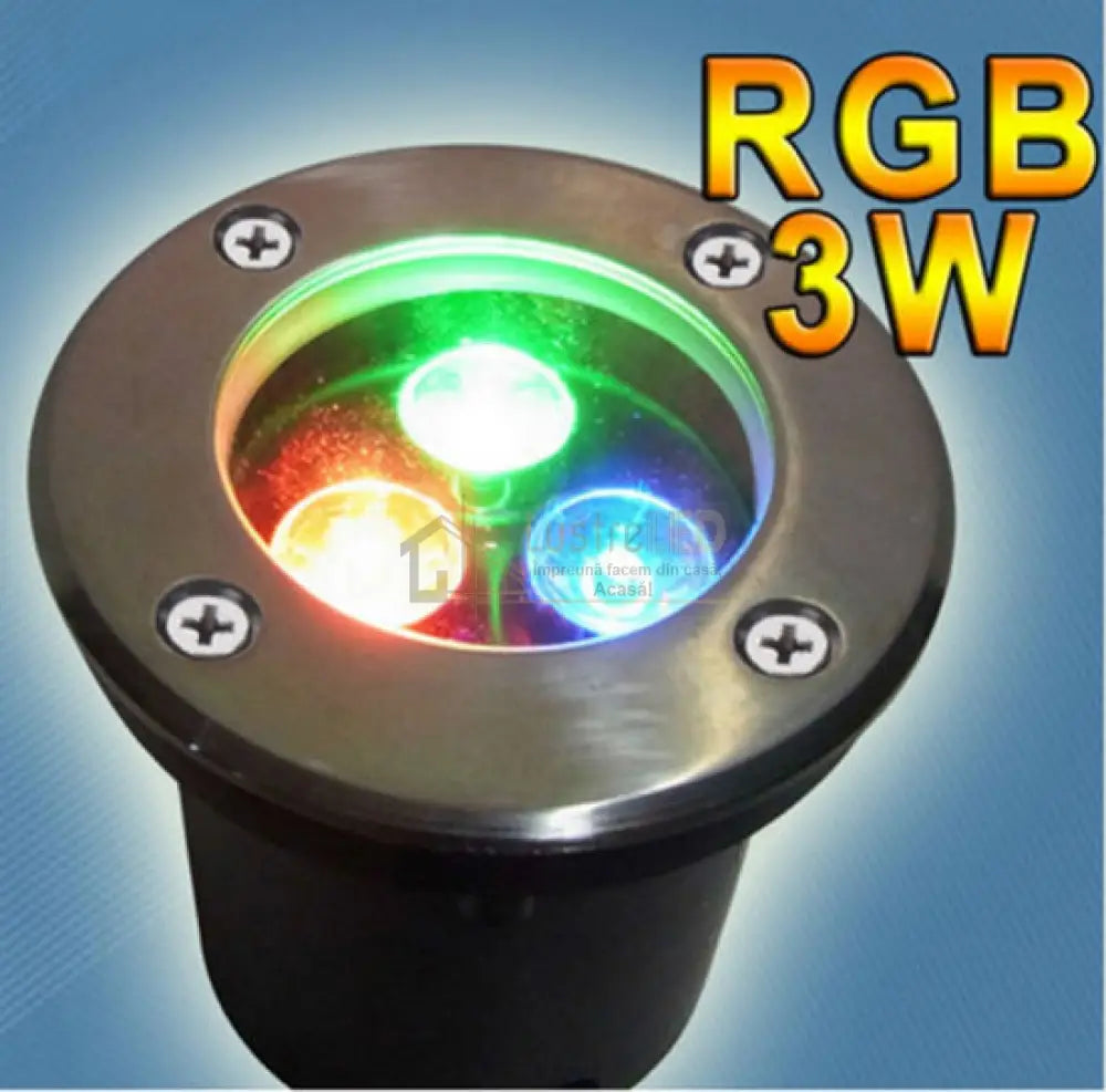 Spot Led Exterior 3W Rgb Pardoseala Incastrabil 12V Lighting Fixtures