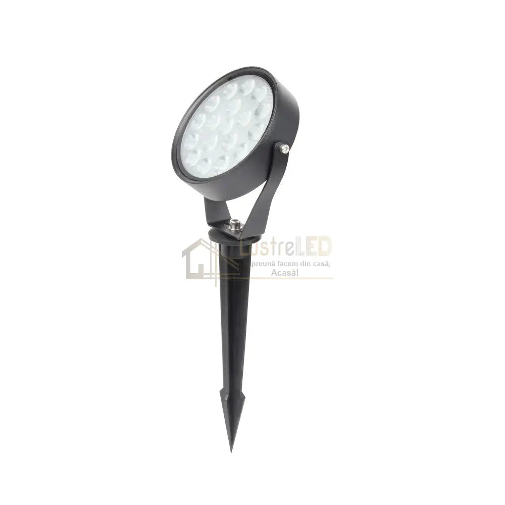 Spot LED Gradina Lollipop 15W Lumina Rece Negru EXTERIOR LAMP
