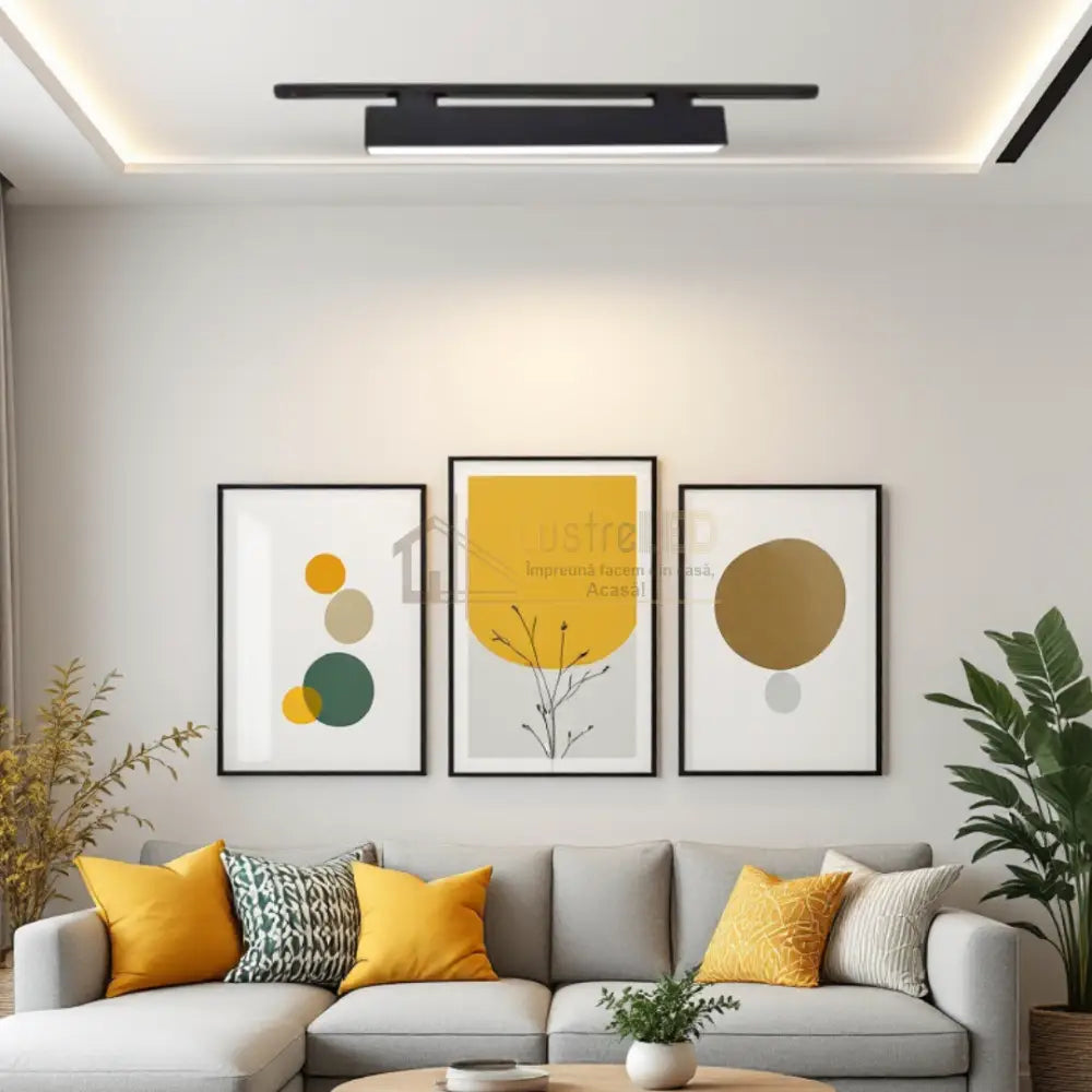 Spot LED 25W Pe Sina 5075-0.6m NEAGRA / SPOT LED APLICAT led ceiling light