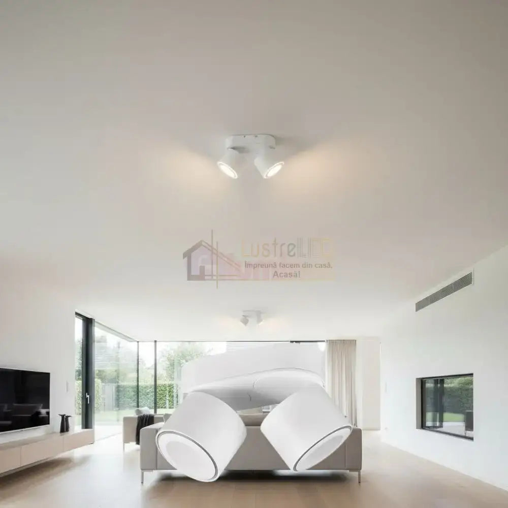 Spot LED Premium Aplicat Orientabil Dreptunghiular 2x450lm Alb 3 Moduri de Iluminare led ceiling light