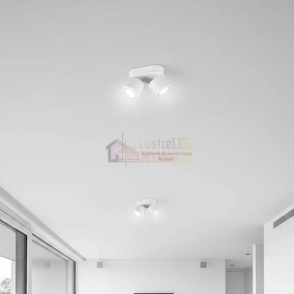 Spot LED Premium Aplicat Orientabil Dreptunghiular 2x450lm Alb 3 Moduri de Iluminare led ceiling light