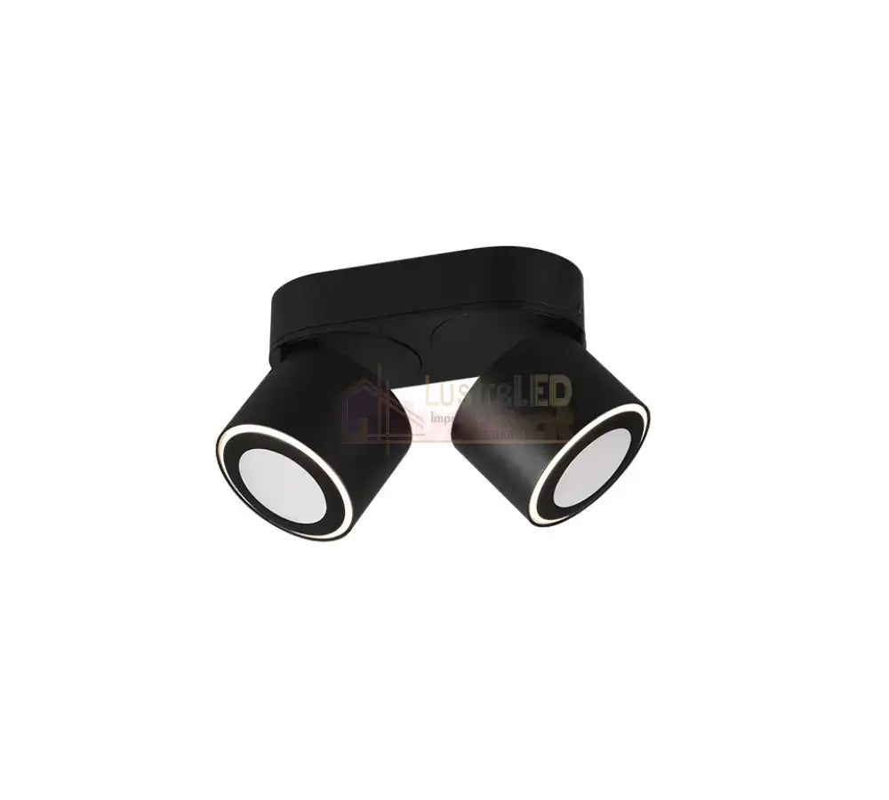 Spot LED Premium Aplicat Orientabil Dreptunghiular 2x450lm Negru 3 Moduri de Iluminare led ceiling light