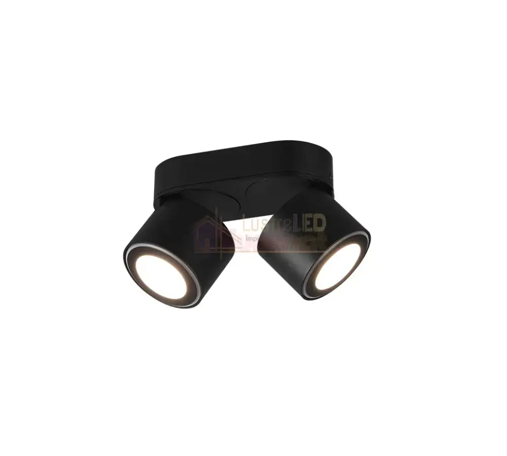 Spot LED Premium Aplicat Orientabil Dreptunghiular 2x450lm Negru 3 Moduri de Iluminare led ceiling light