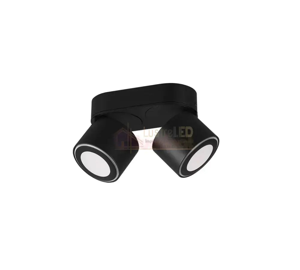Spot LED Premium Aplicat Orientabil Dreptunghiular 2x450lm Negru 3 Moduri de Iluminare led ceiling light
