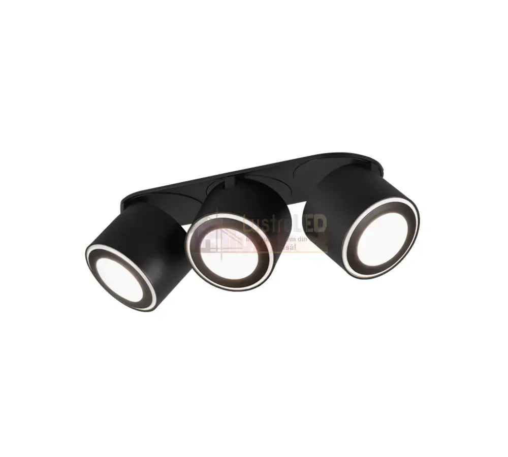 Spot LED Premium Aplicat Orientabil Dreptunghiular 3x450lm Negru 3 Moduri de Iluminare led ceiling light