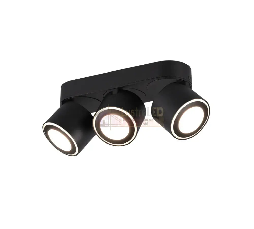 Spot LED Premium Aplicat Orientabil Dreptunghiular 3x450lm Negru 3 Moduri de Iluminare led ceiling light