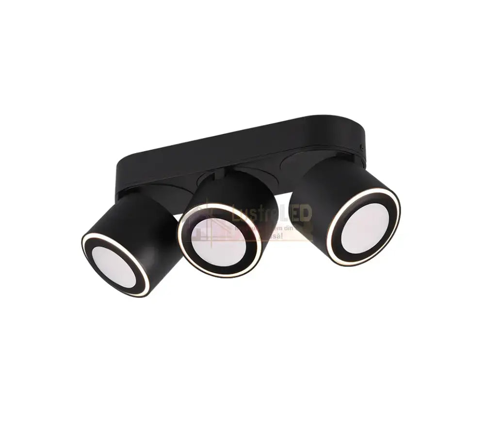Spot LED Premium Aplicat Orientabil Dreptunghiular 3x450lm Negru 3 Moduri de Iluminare led ceiling light