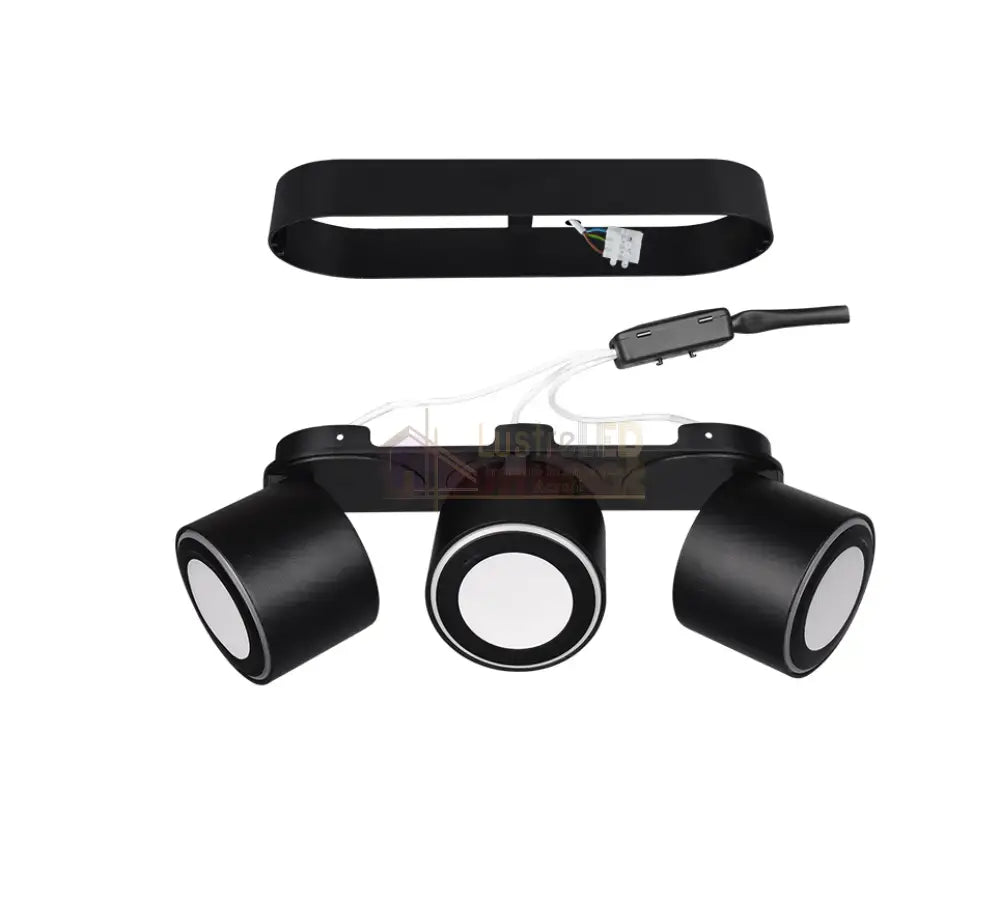 Spot LED Premium Aplicat Orientabil Dreptunghiular 3x450lm Negru 3 Moduri de Iluminare led ceiling light
